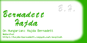 bernadett hajda business card